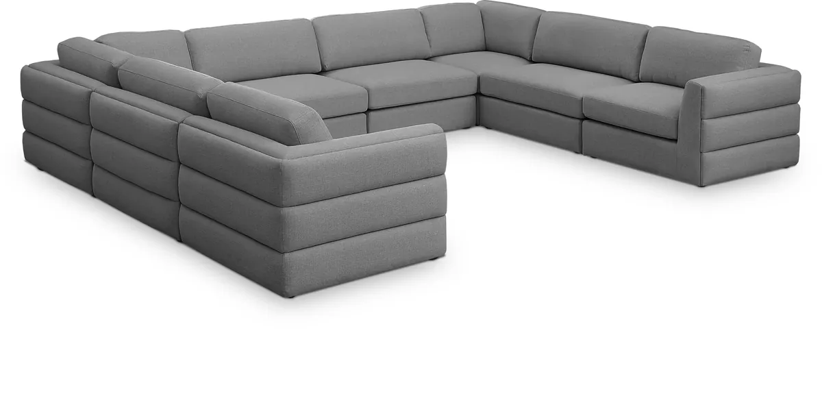 Beckham - 8 Piece Modular Sectional - Gray