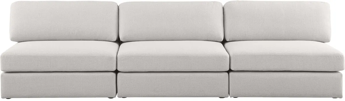 Beckham - Modular 3 Seat Armless Sofa - Beige