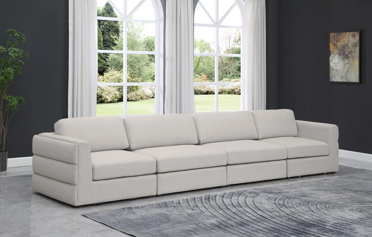 Beckham - Modular 4 Seat Sofa - Beige - View 2