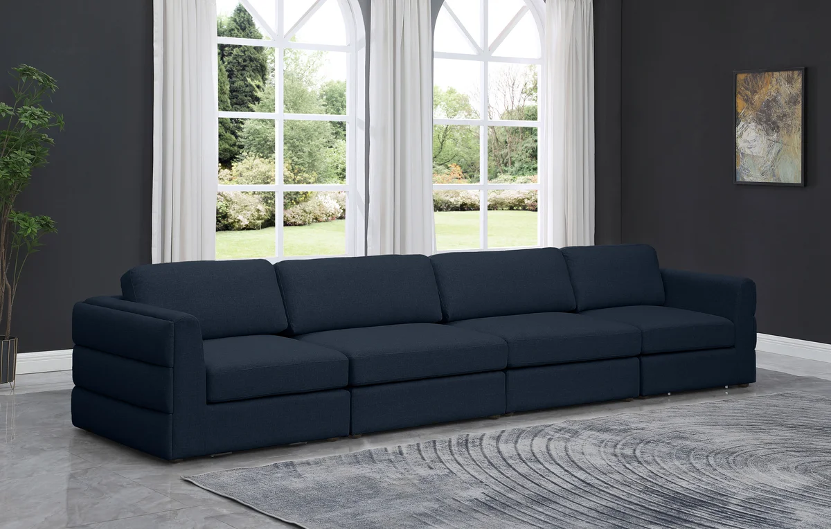 Beckham - Modular 4 Seat Sofa - Navy - View 2