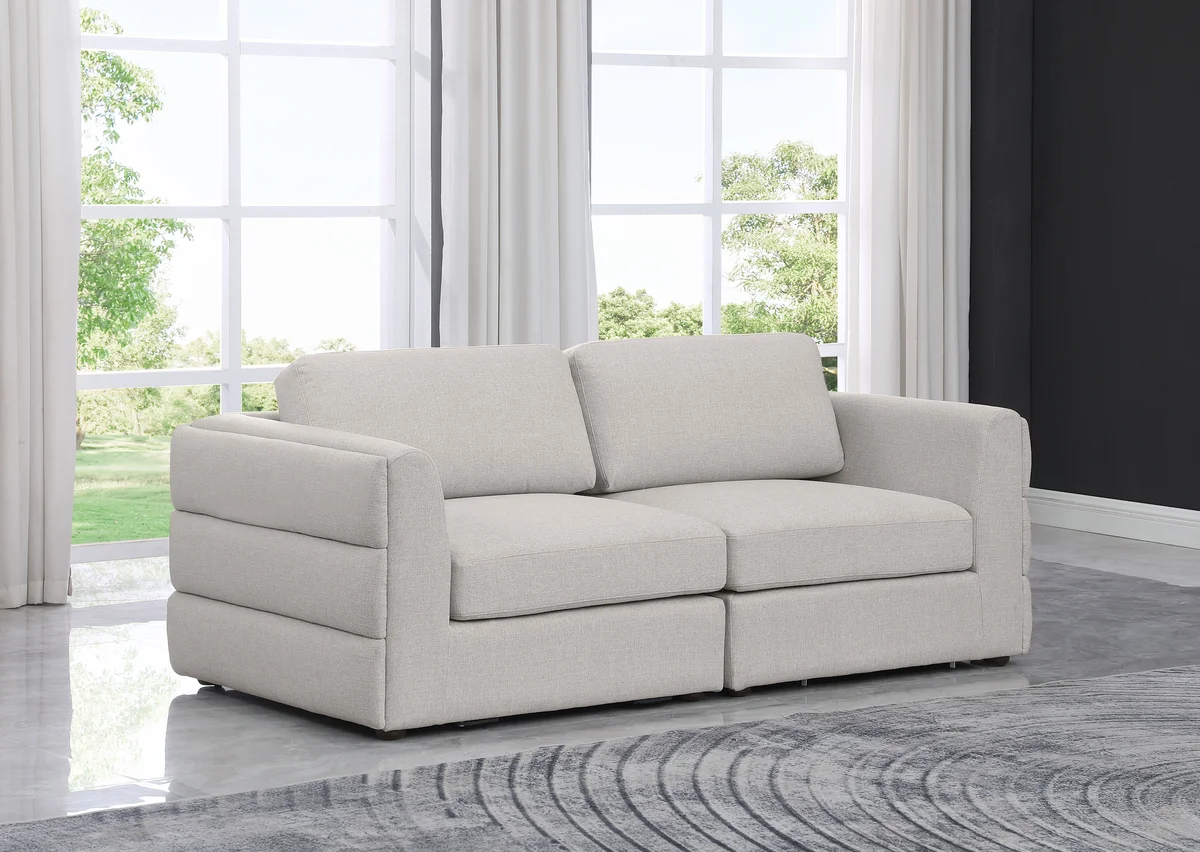 Beckham - Modular 2 Seat Sofa - Beige - View 2