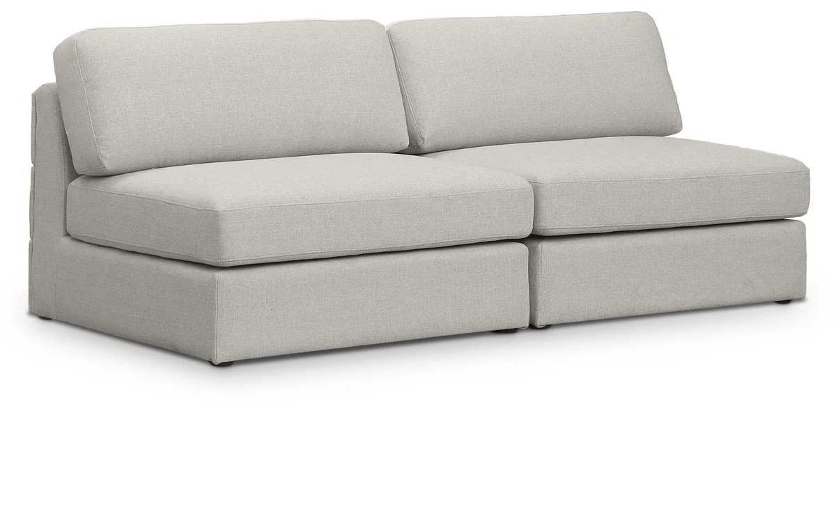 Beckham - Modular 2 Seat Armless Sofa - Beige