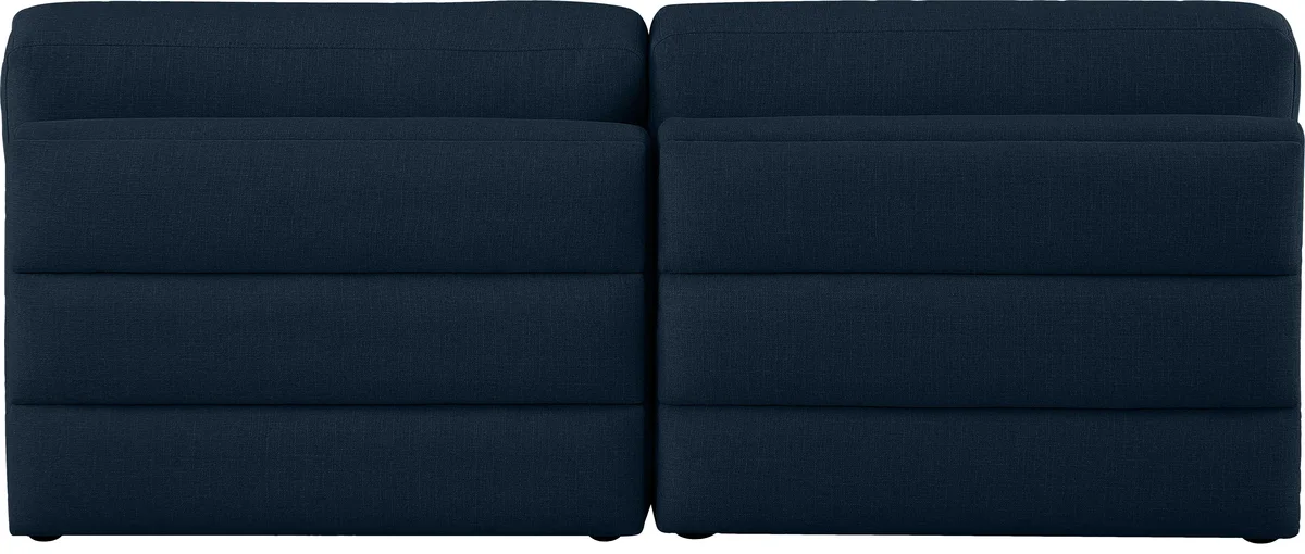 Beckham - Modular 2 Seat Armless Sofa - Navy