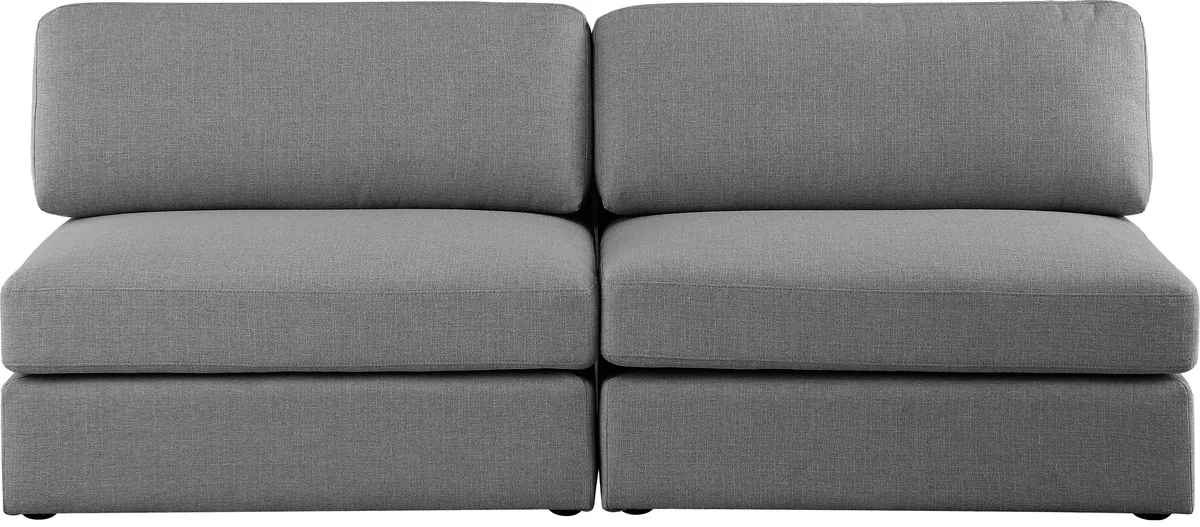 Beckham - Modular 2 Seat Armless Sofa - Gray