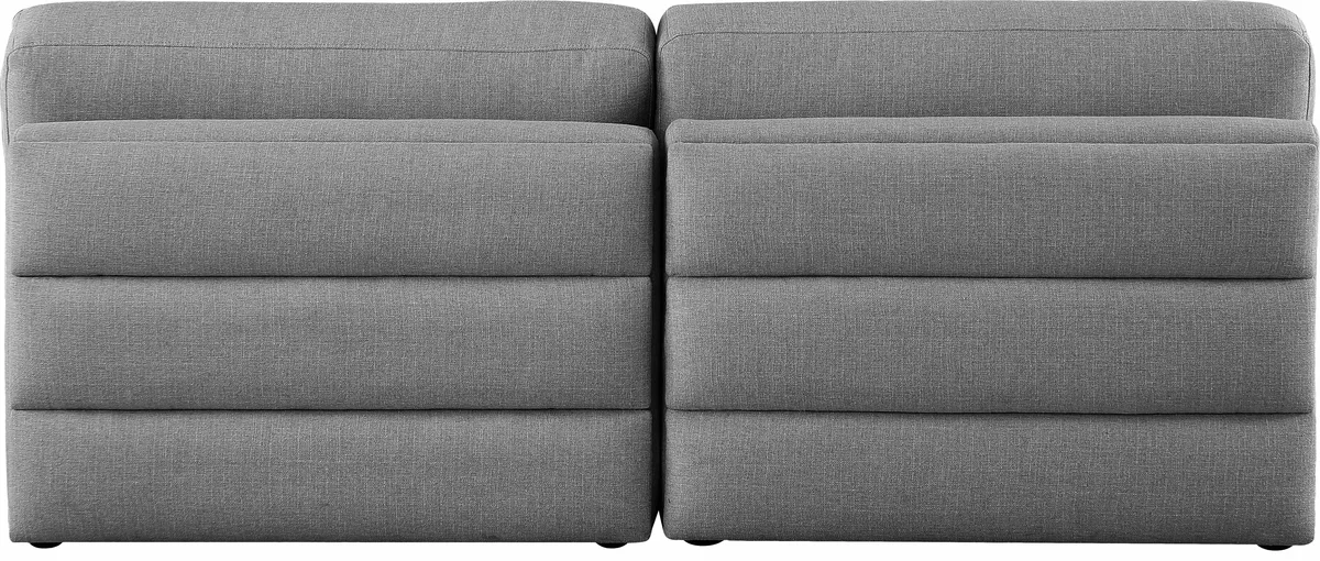 Beckham - Modular 2 Seat Armless Sofa - Gray