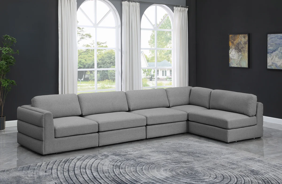 Beckham - 5 Piece Modular Sectional - Gray