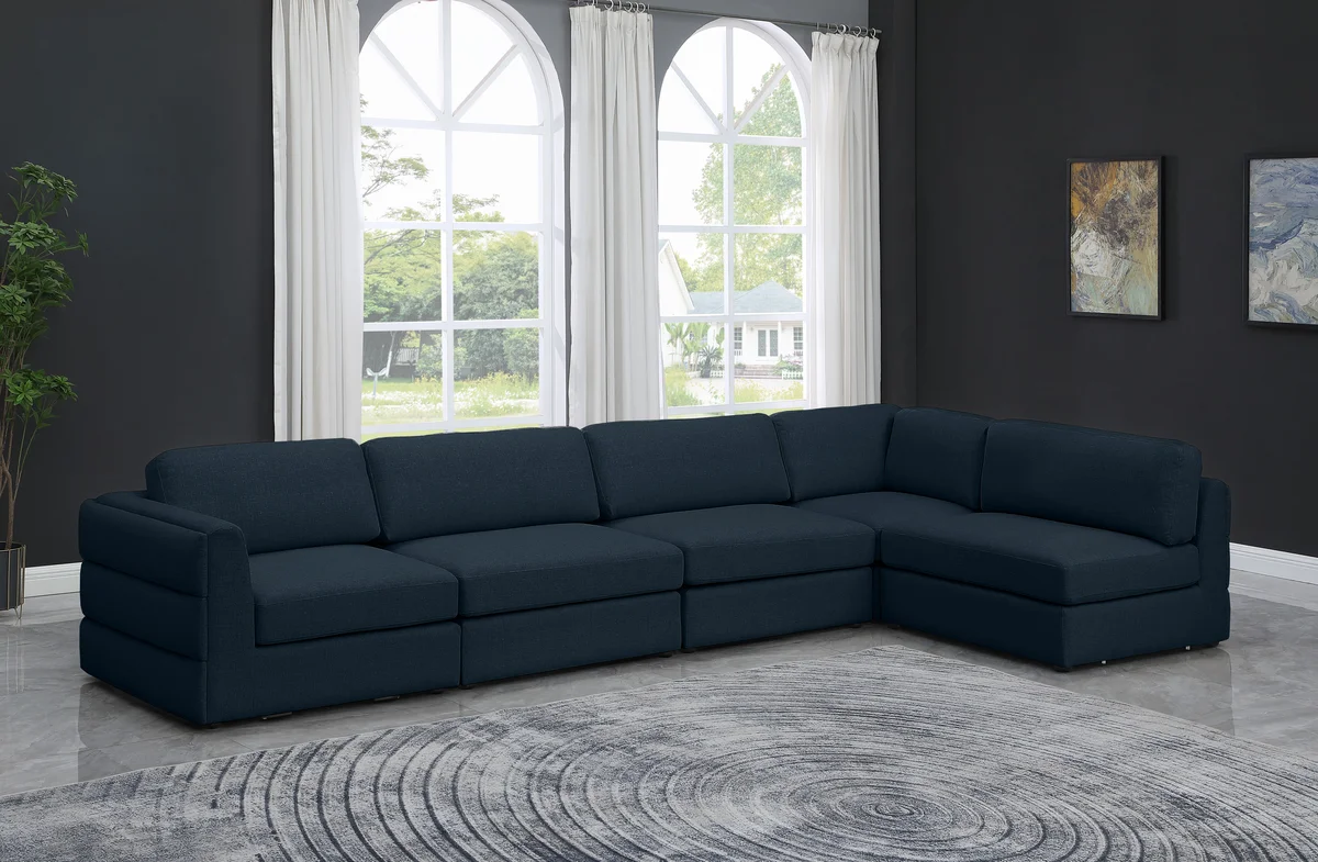 Beckham - 5 Piece Modular Sectional - Navy