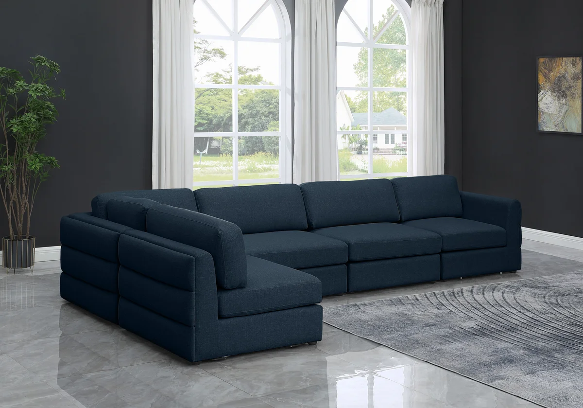 Beckham - 5 Piece Modular Sectional - Navy