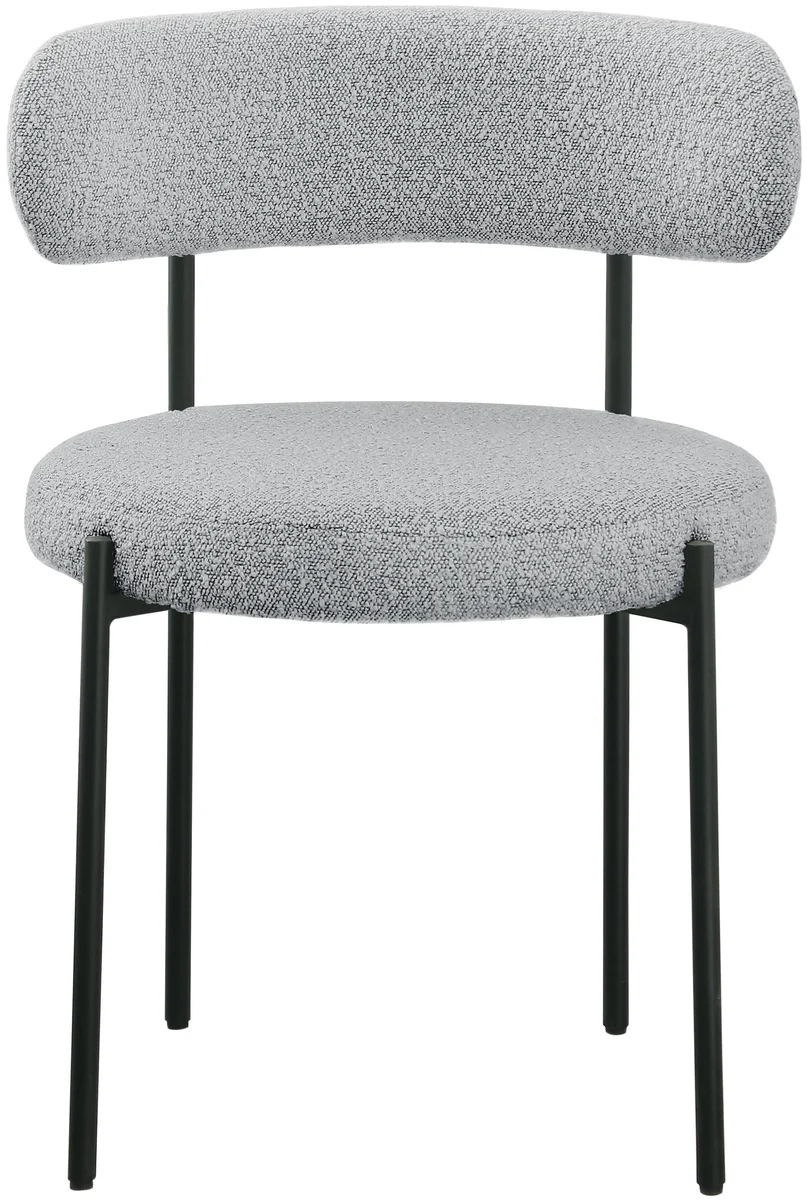Beacon - Boucle Fabric Dining Chair (Set of 2) - Gray
