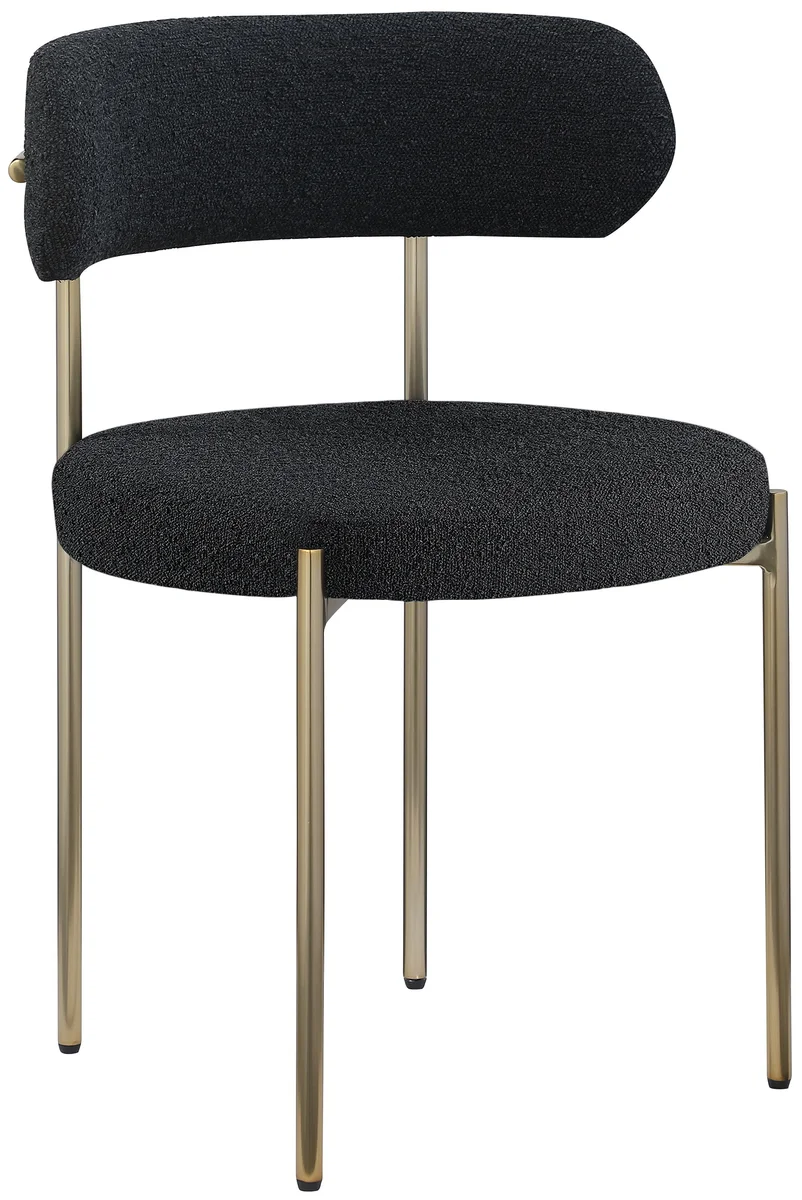 Beacon - Boucle Fabric Dining Chair (Set of 2) - Black