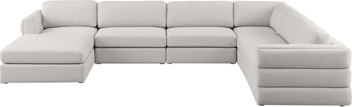 Beckham - 7 Piece Modular Sectional With Chaise - Beige