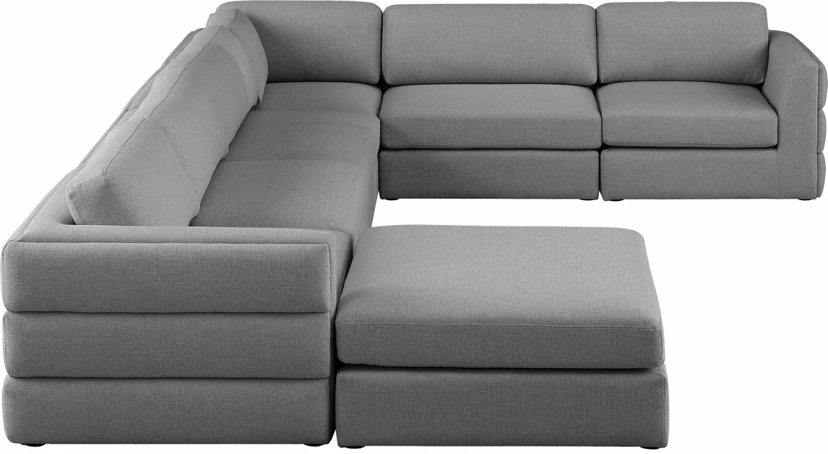Beckham - 7 Piece Modular Sectional With Chaise - Gray