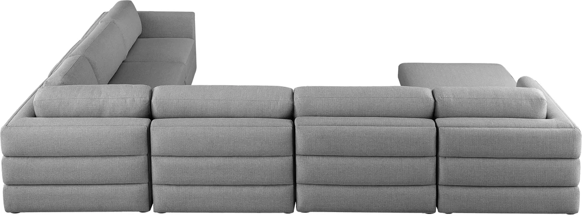 Beckham - 7 Piece Modular Sectional With Chaise - Gray