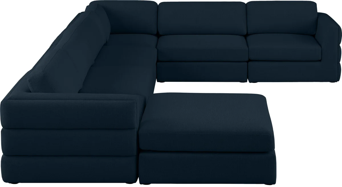 Beckham - 7 Piece Modular Sectional With Chaise - Navy