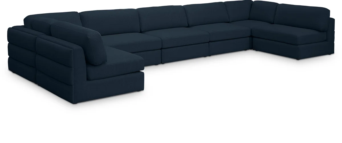 Beckham - 7 Piece Modular Sectional - Navy