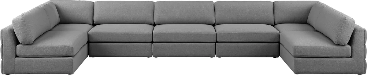 Beckham - 7 Piece Modular Sectional - Gray