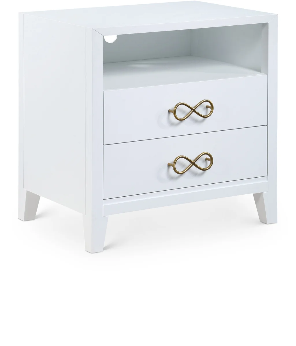 Bowtie - Night Stand - White / Gold