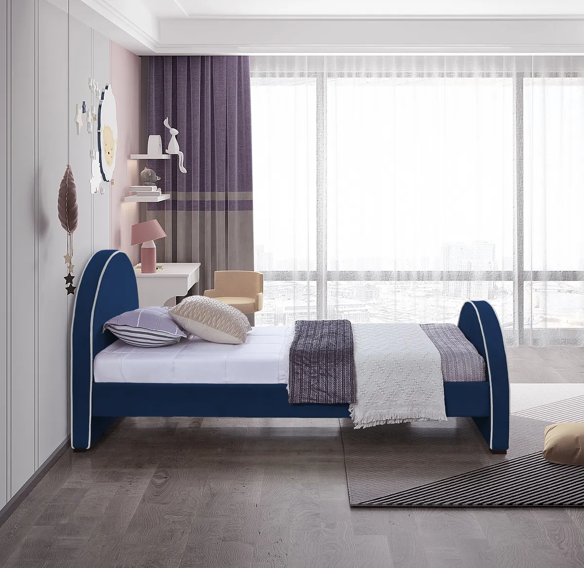 Brody - Twin Bed - Navy