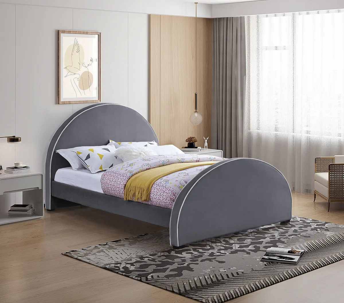 Brody - Queen Bed - Gray - View 2