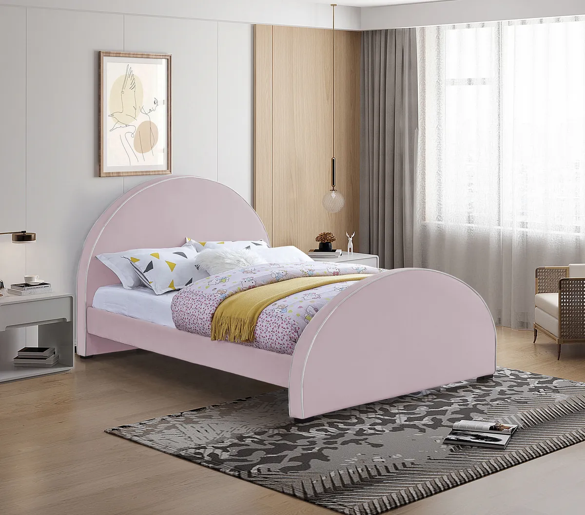 Brody - Queen Bed - Pink - View 2