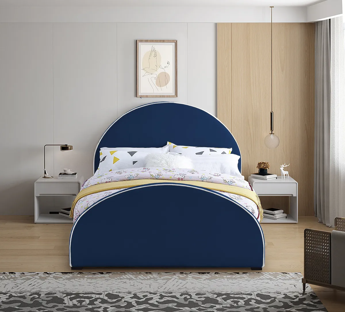 Brody - Queen Bed - Navy