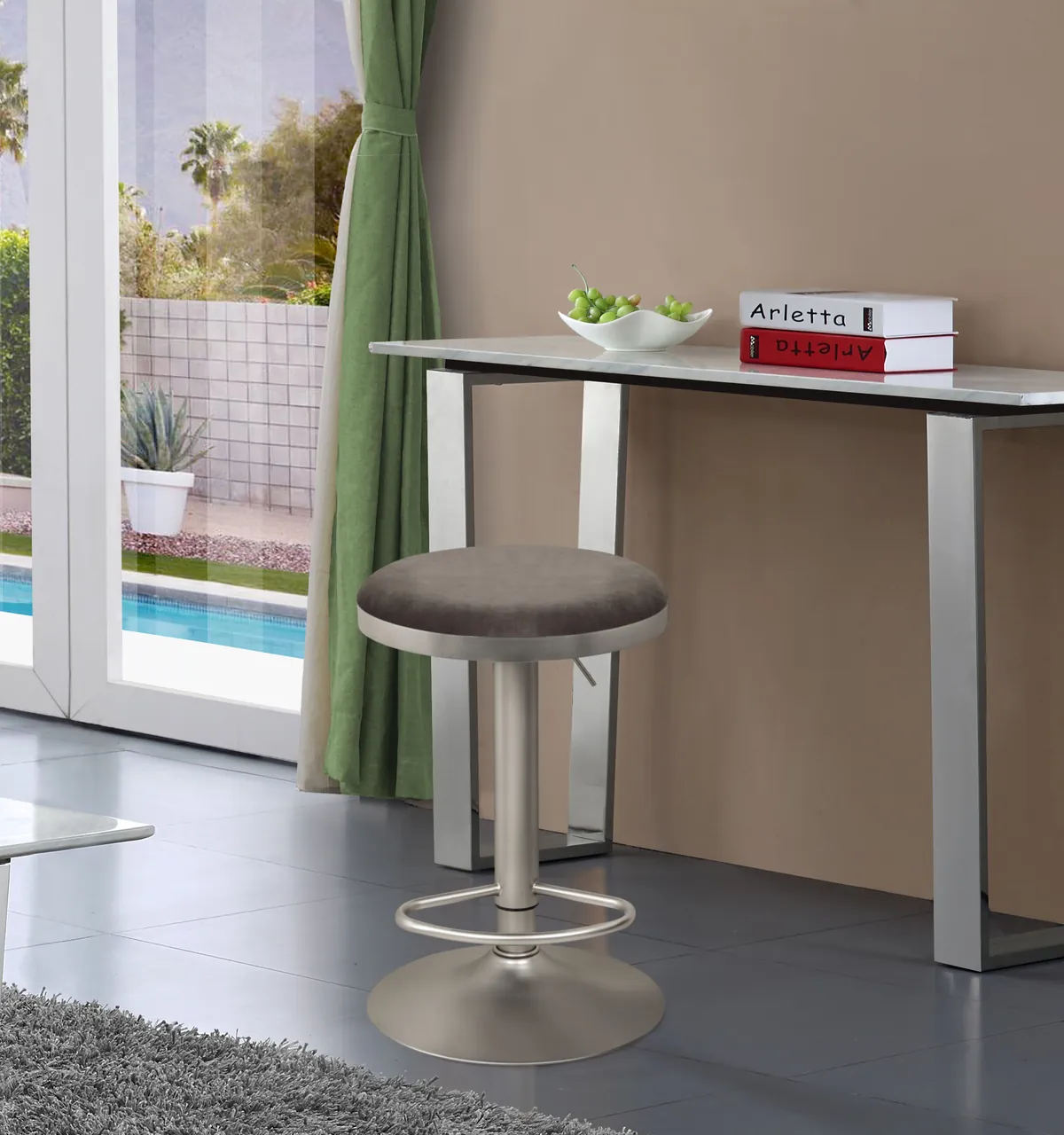 Brody - Adjustable Stool - Gray - View 2