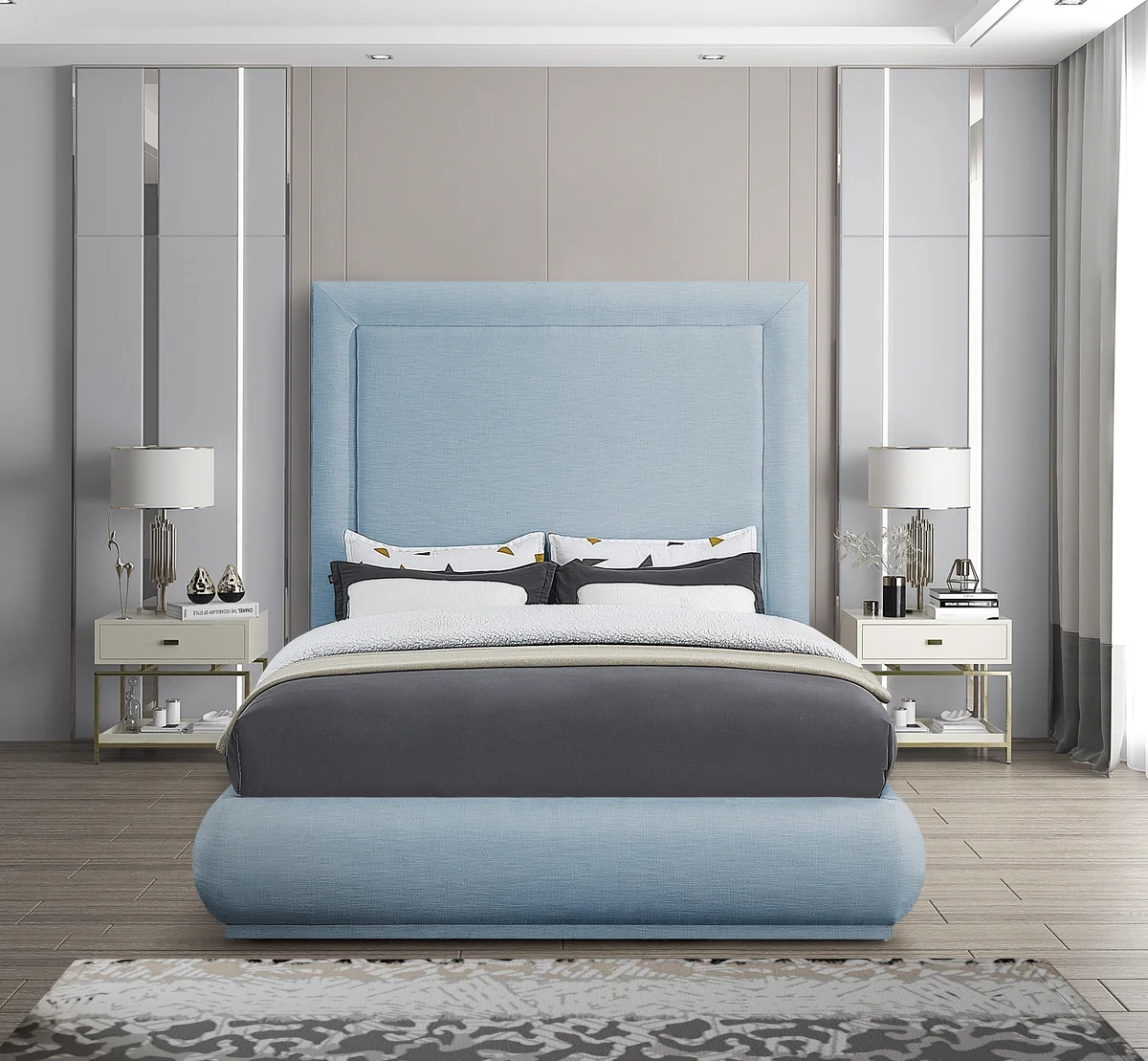 Brooke - Queen Bed - Light Blue