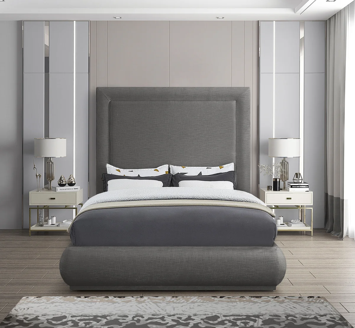 Brooke - Queen Bed - Gray
