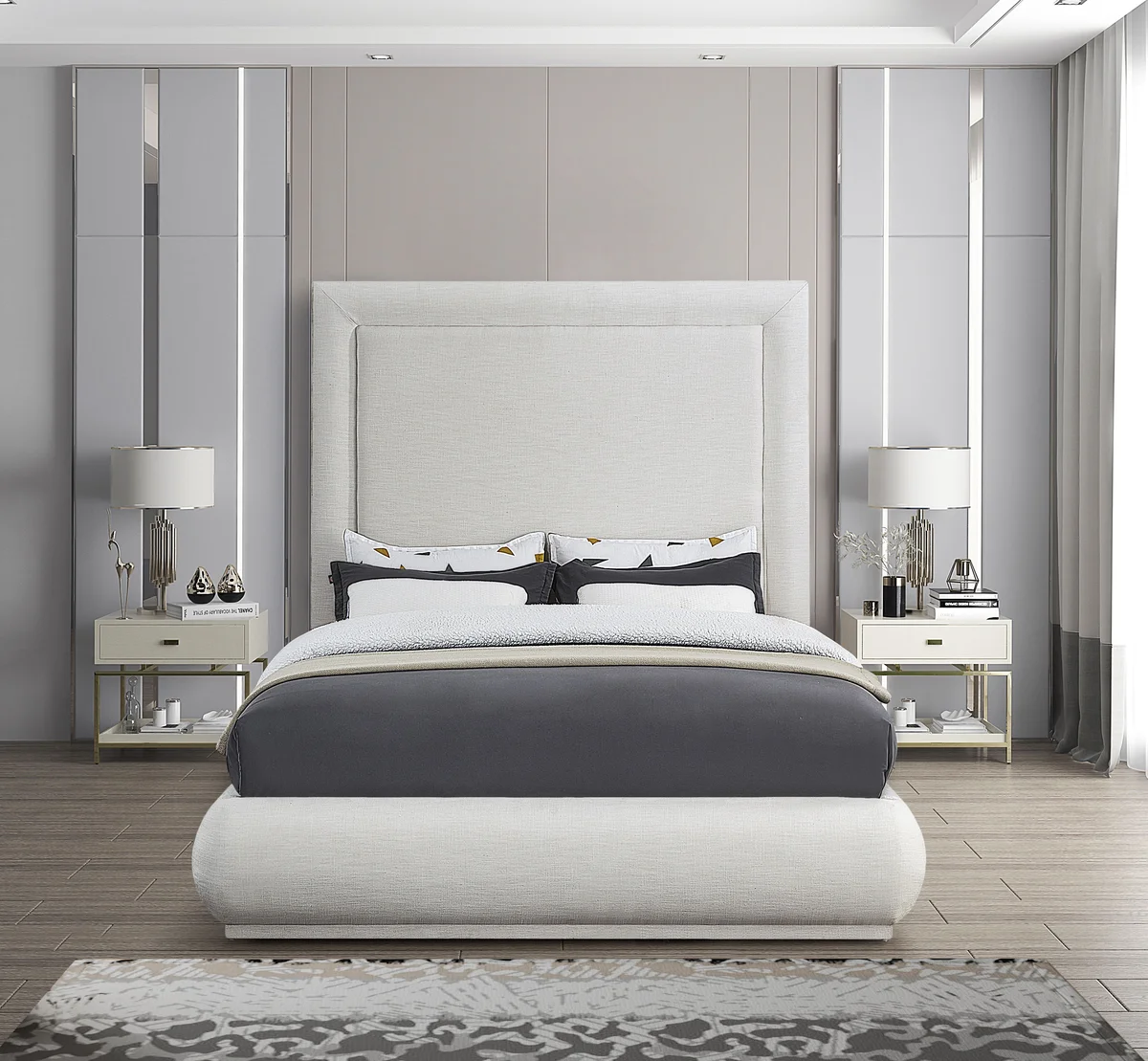 Brooke - Queen Bed - Cream