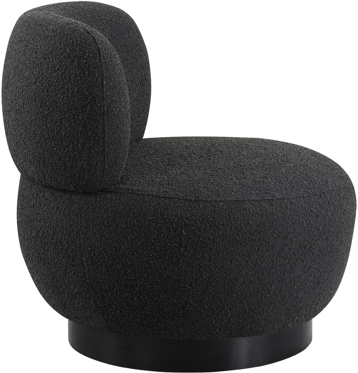 Calais - Accent Chair With Black Base - Black