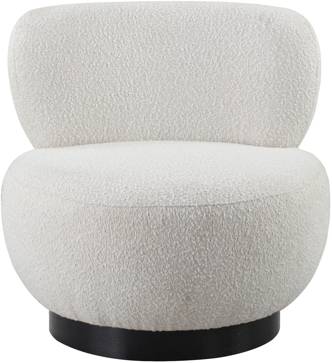 Calais - Accent Chair With Black Base - Cream