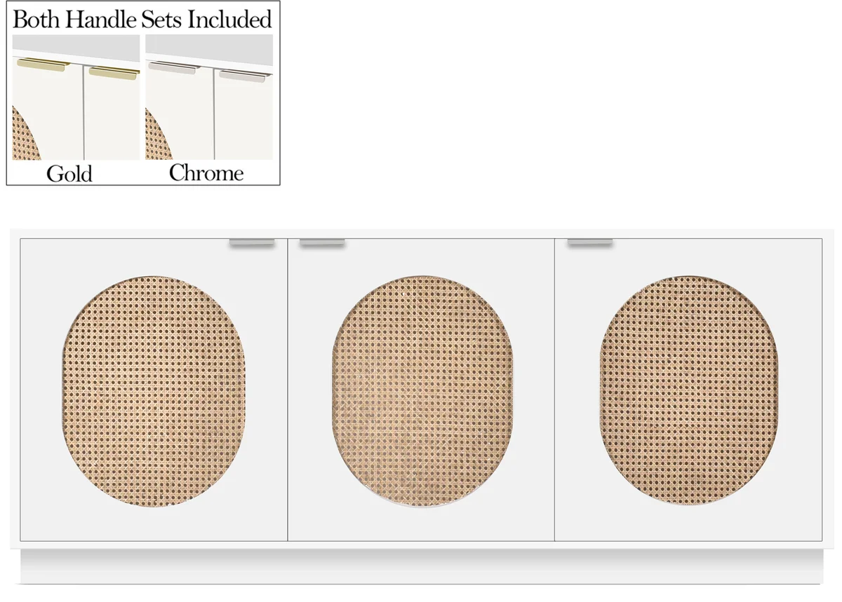 Cane - Sideboard / Buffet - White - View 2