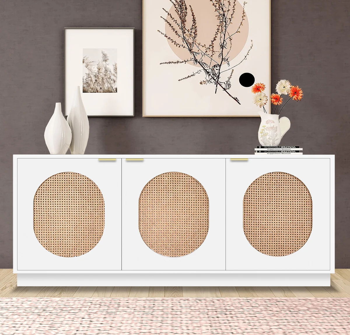 Cane - Sideboard / Buffet - White