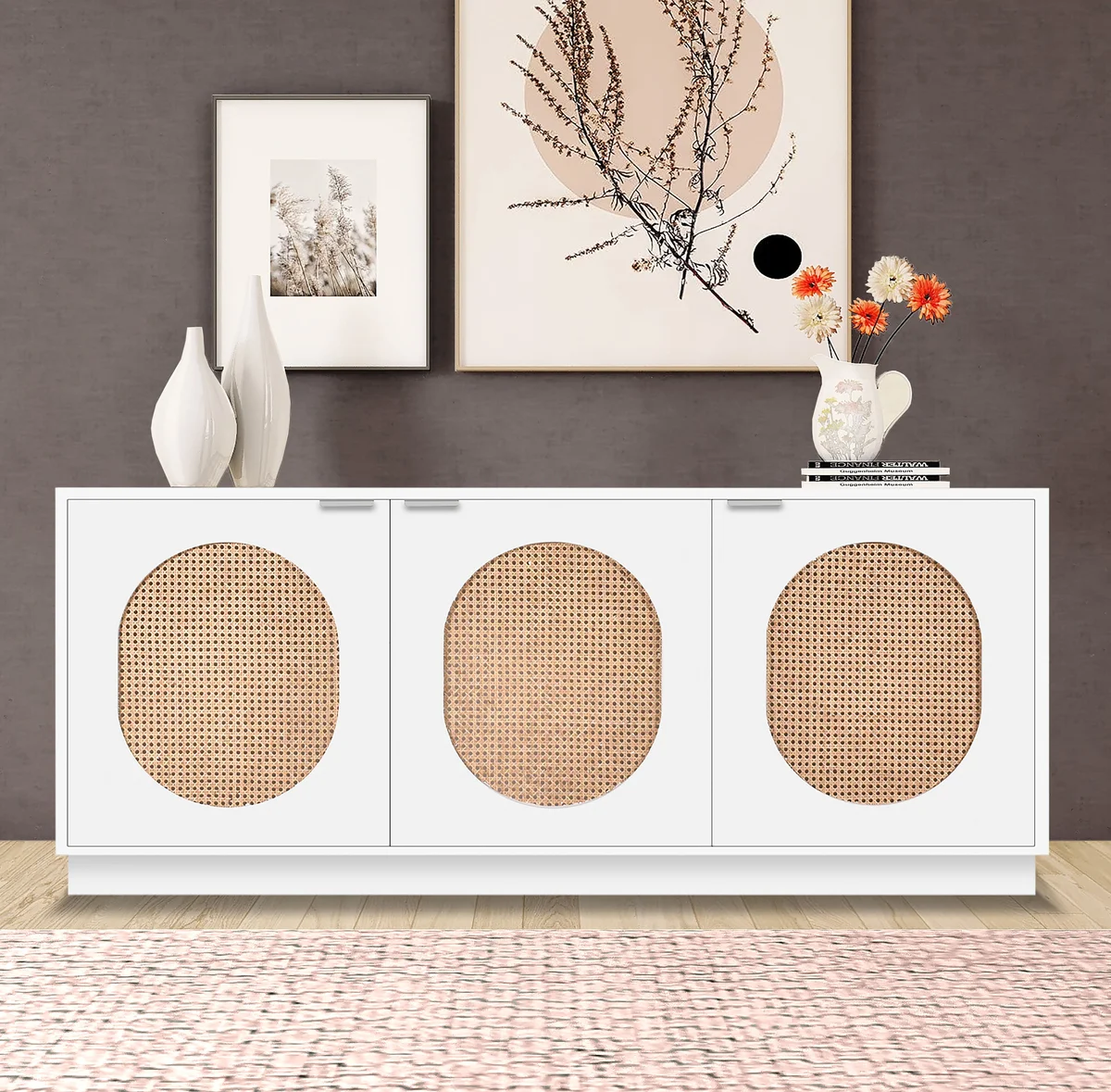 Cane - Sideboard / Buffet - White