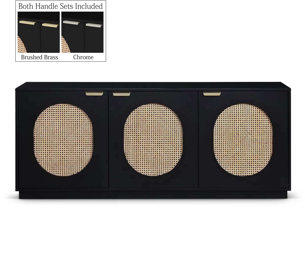 Cane - Sideboard / Buffet - Black