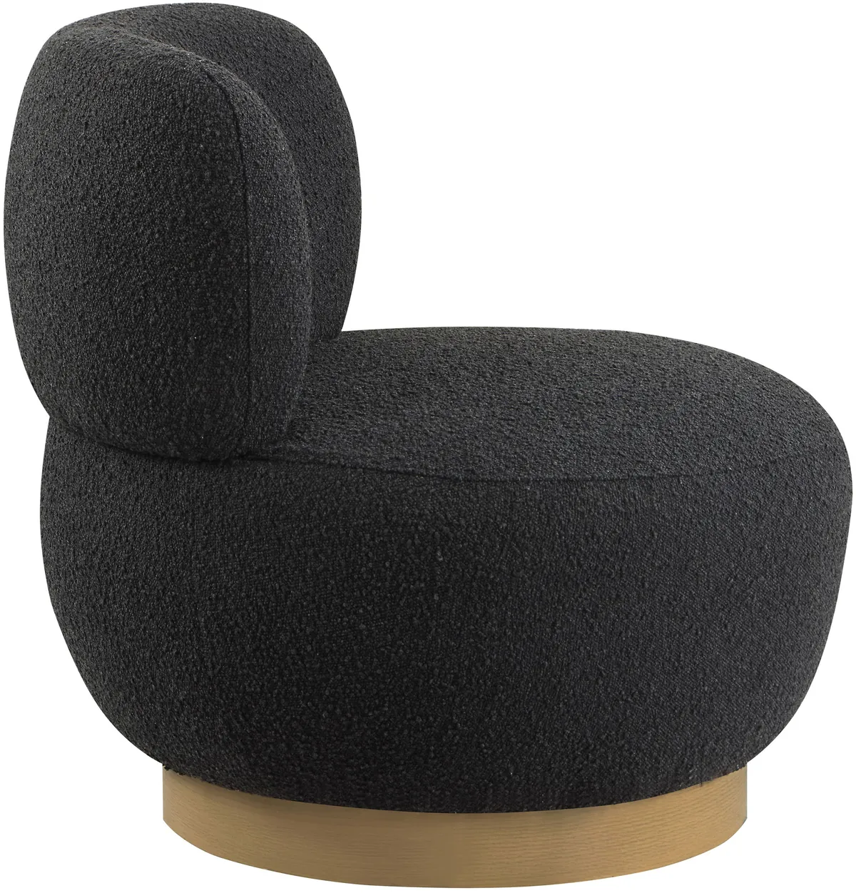 Calais - Accent Chair With Natural Base - Black