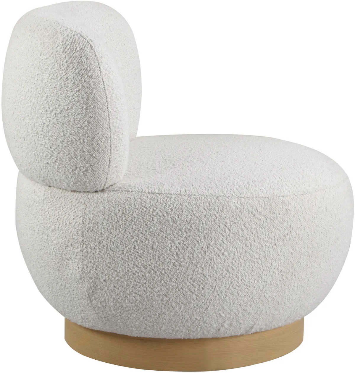 Calais - Accent Chair With Natural Base - Cream