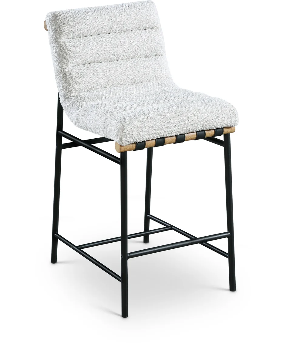 Burke - Boucle Counter Stool - Cream