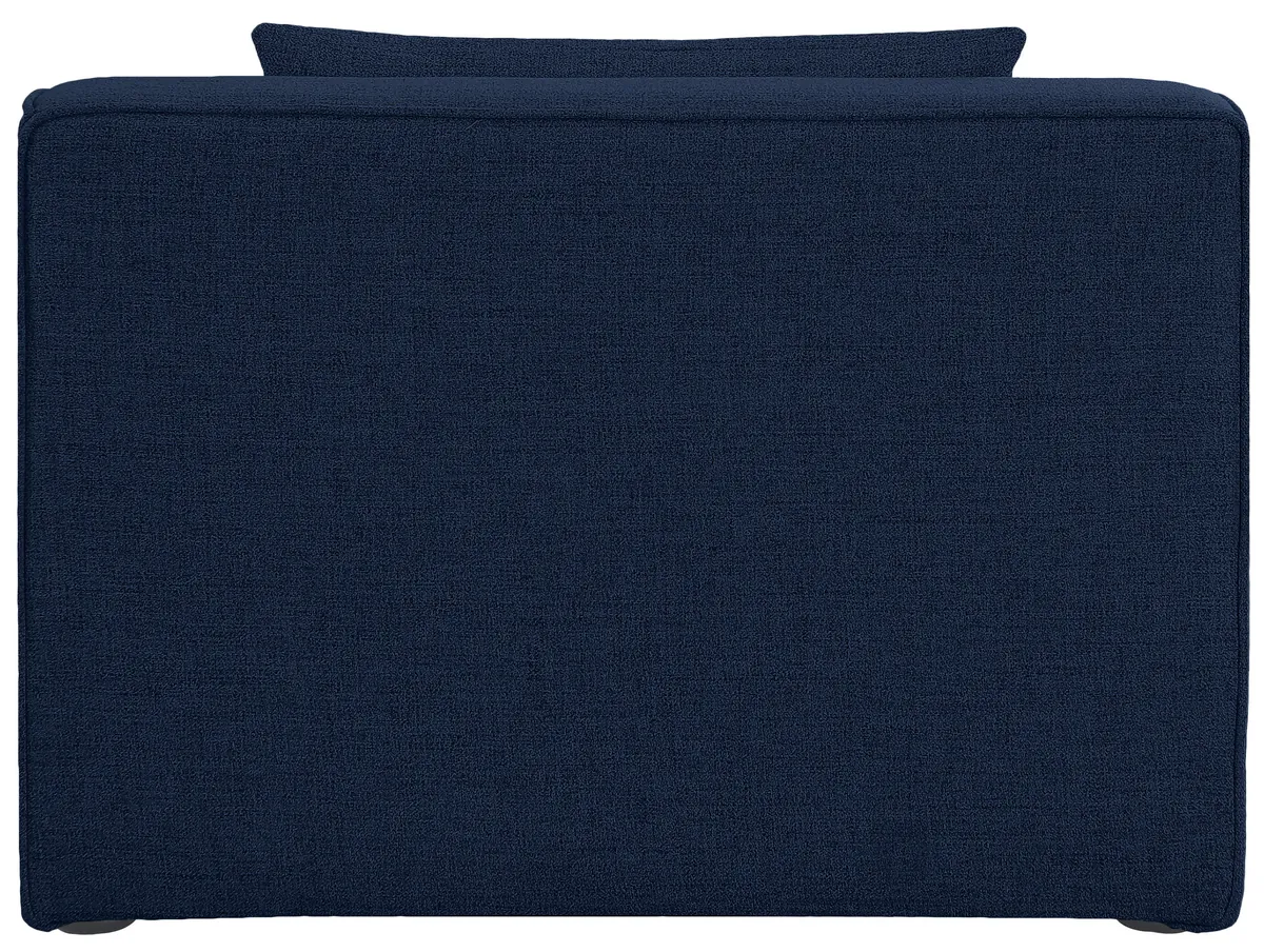 Cube - Linen Armless Chair - Navy