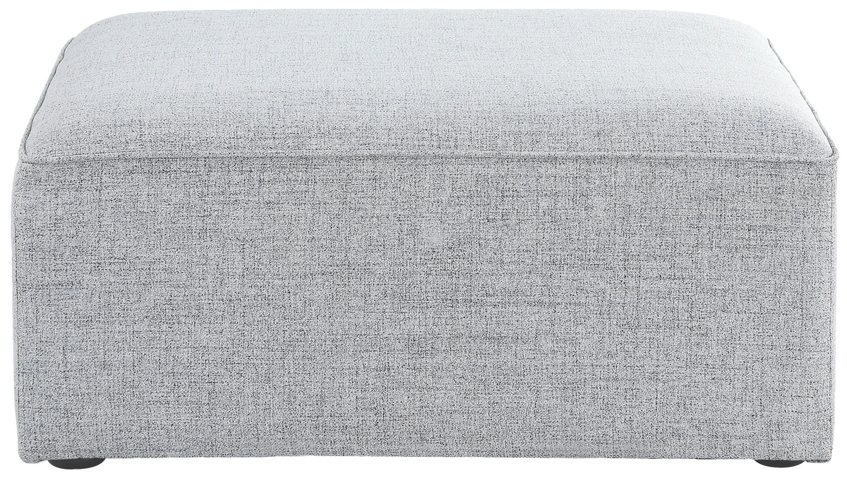 Cube - Linen Ottoman - Gray