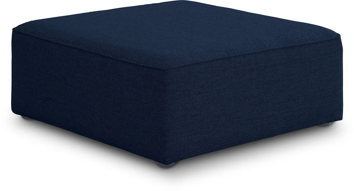 Cube - Linen Ottoman - Navy