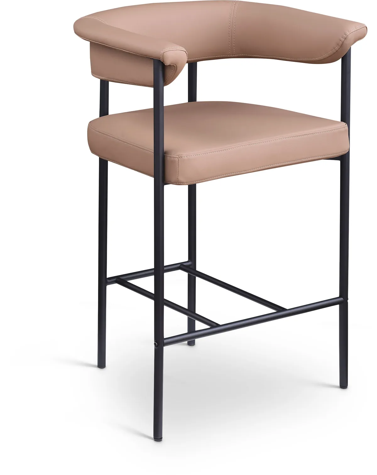 Malin - Faux Leather Counter Stool (Set of 2) - Tan