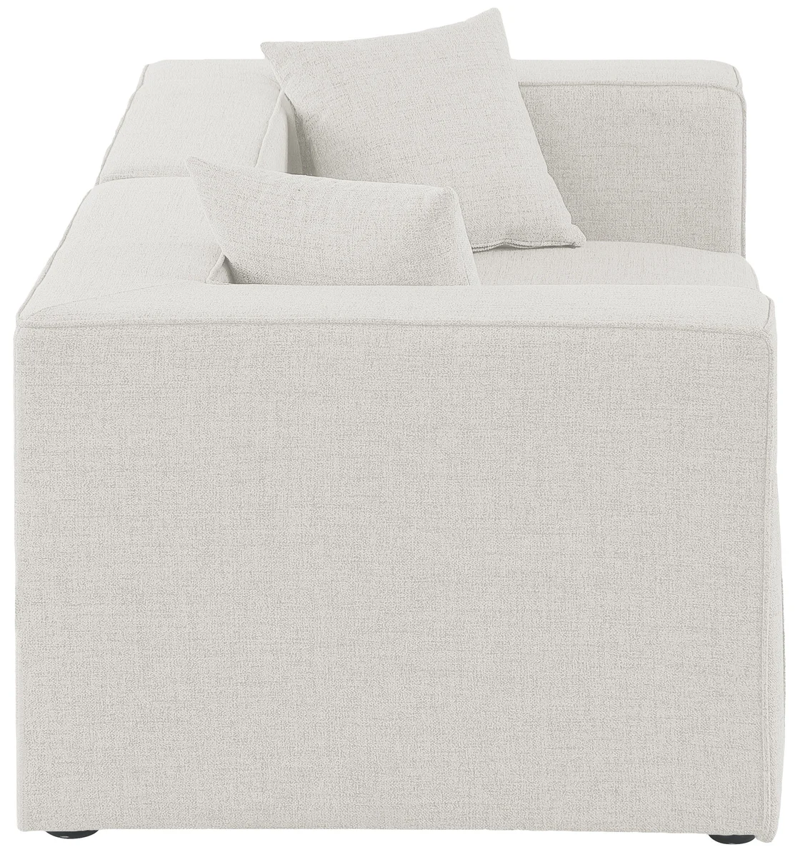 Cube - Linen Modular 2 Seat Sofa - Cream