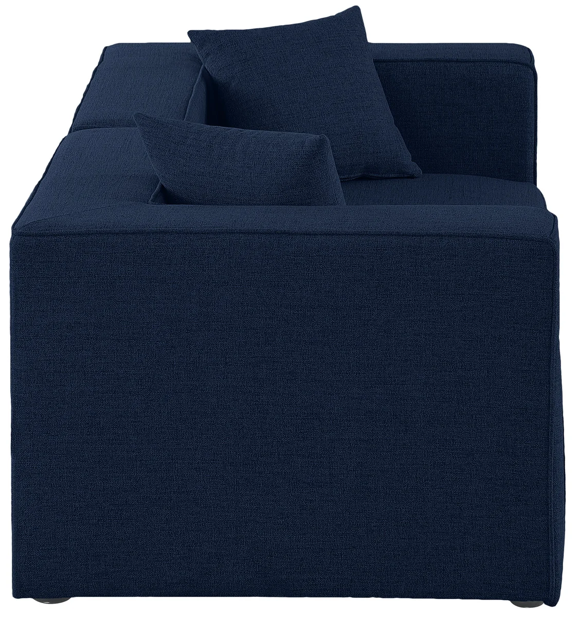 Cube - Linen Modular 2 Seat Sofa - Navy