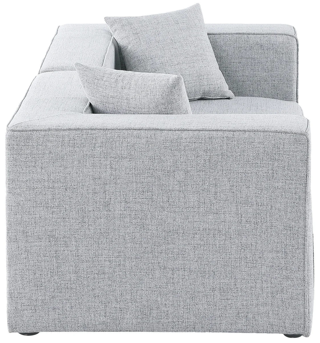 Cube - Linen Modular 2 Seat Sofa - Gray