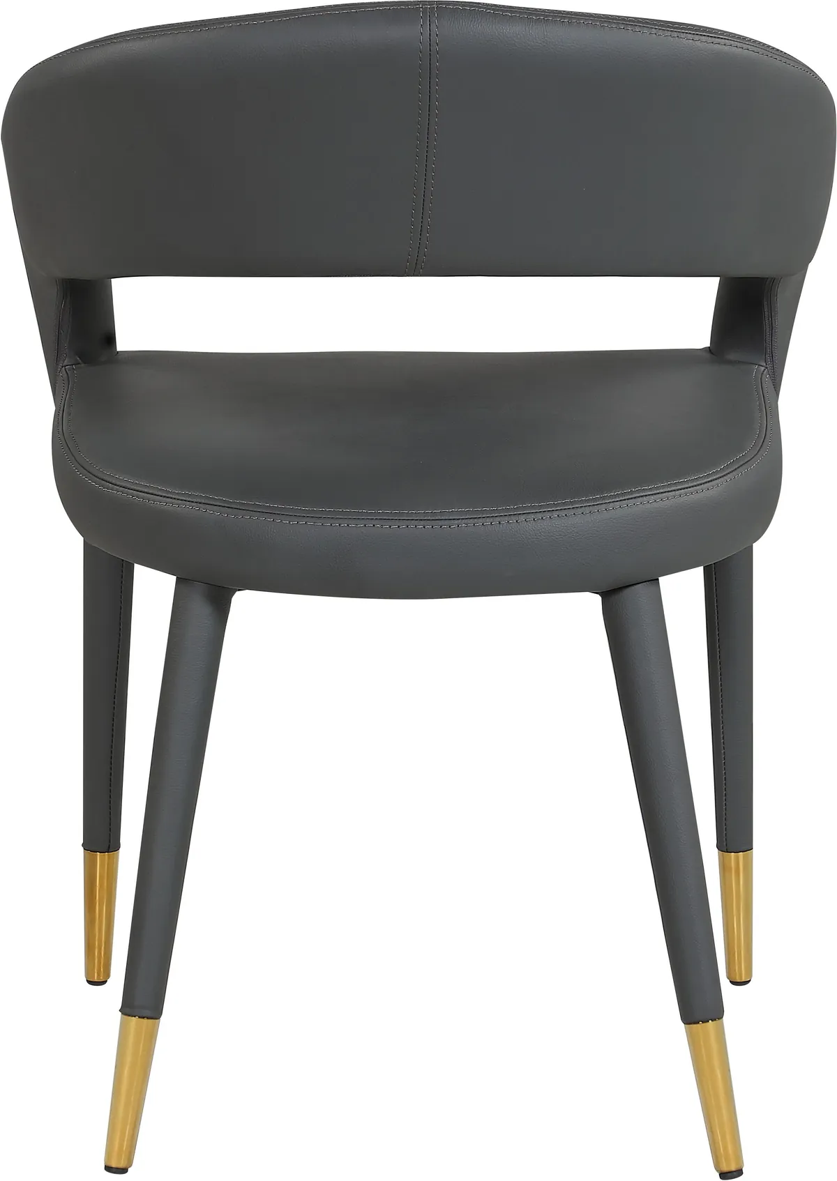 Destiny - Dining Chair - Gray - Faux Leather - View 2