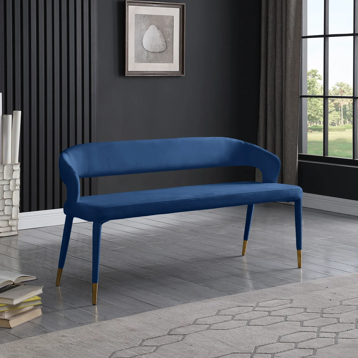 Destiny - Bench - Navy - Fabric - View 2
