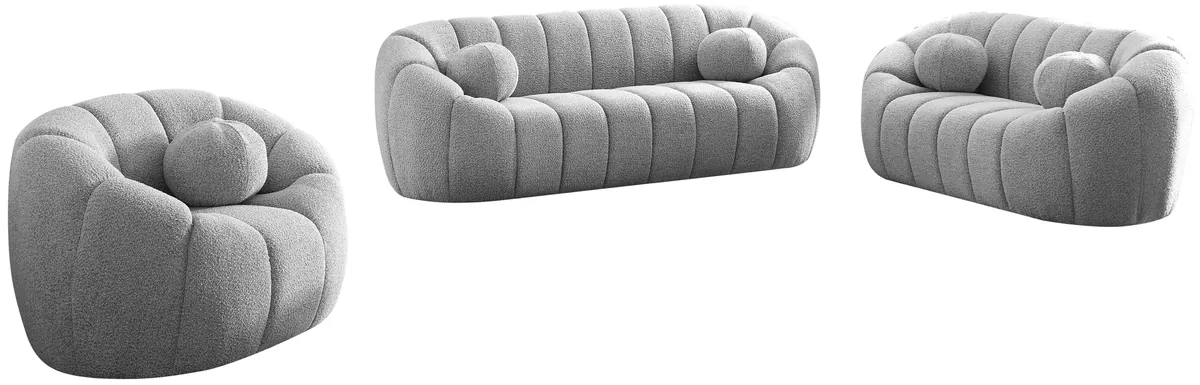 Elijah - Boucle Sofa - Gray
