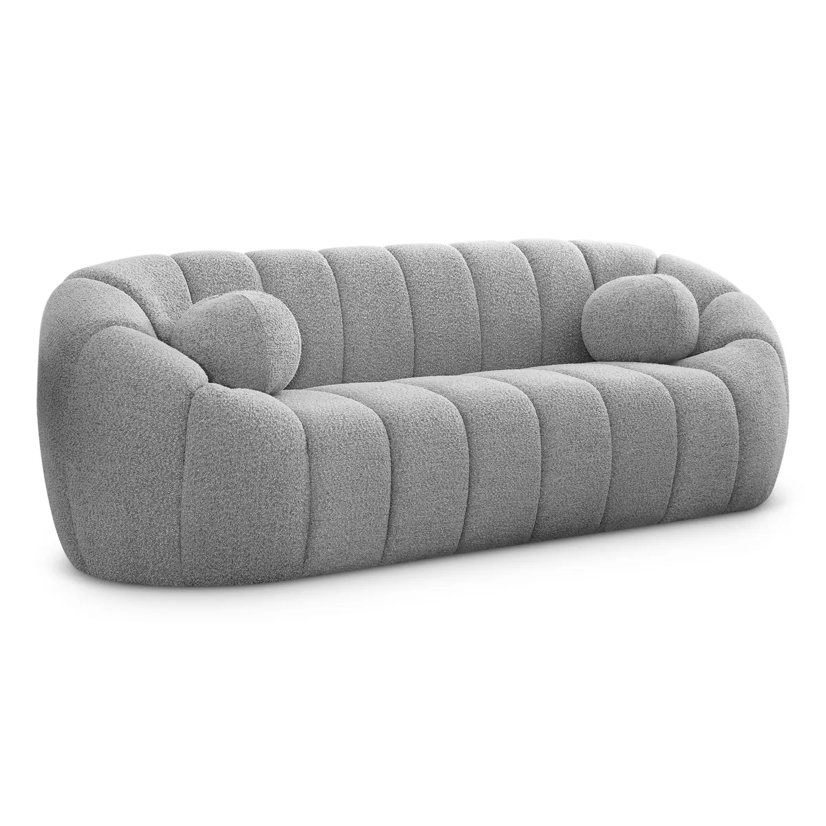Elijah - Boucle Sofa - Gray