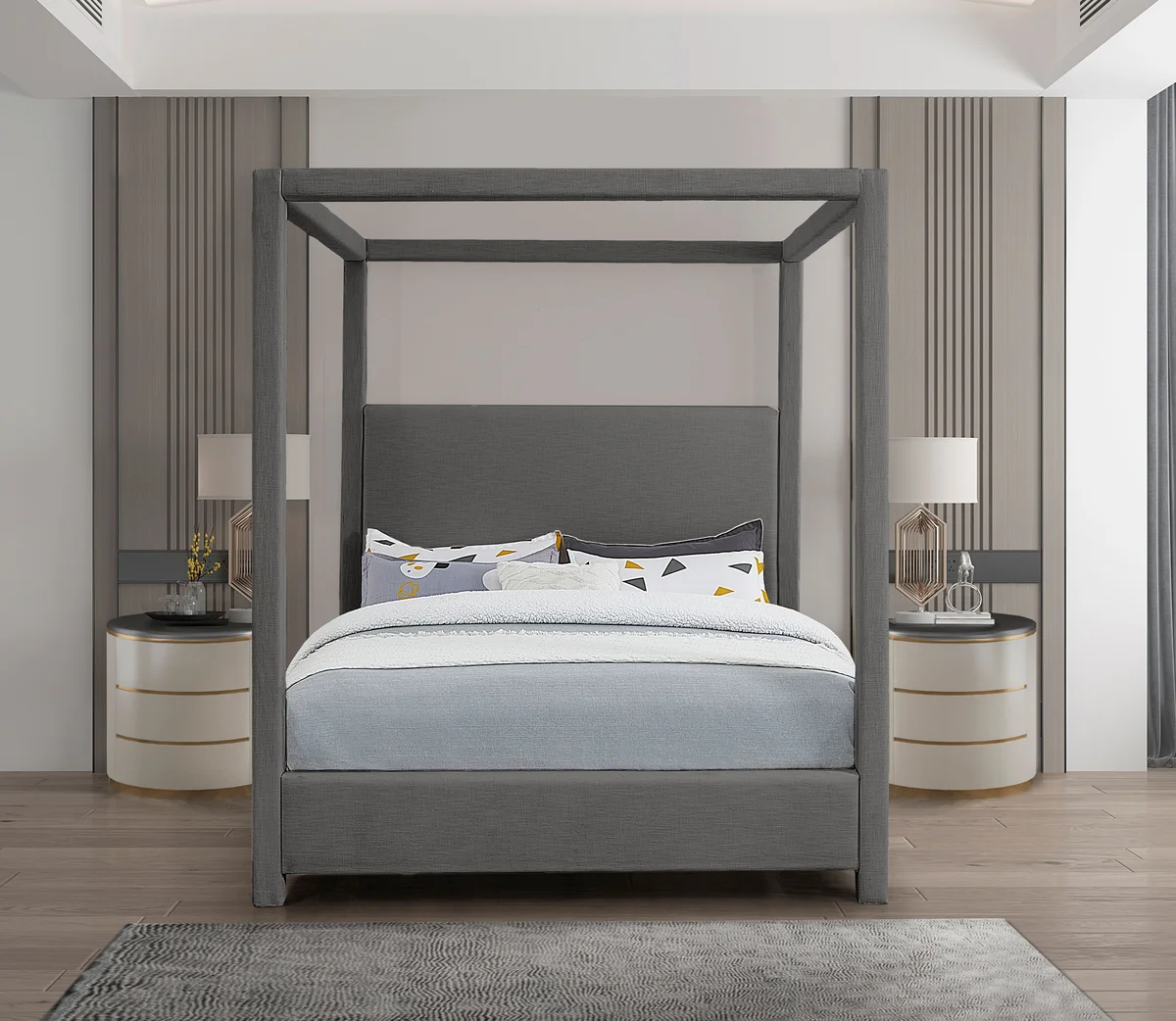 Emerson - King Bed - Gray